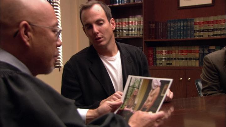 - But Gob catches a lucky break.  - There's no way to tell who this man is.