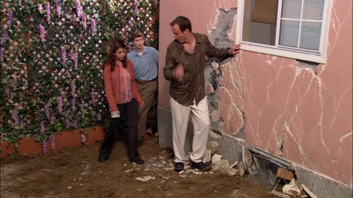 Gob had hidden his father  under a house that had just collapsed.