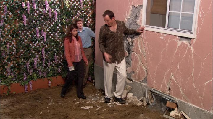 Gob had hidden his father  under a house that had just collapsed.