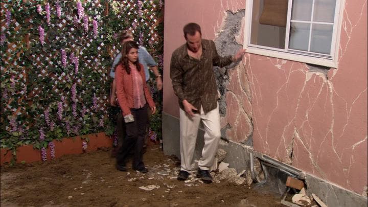 Gob had hidden his father  under a house that had just collapsed.