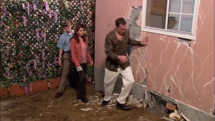 Gob had hidden his father  under a house that had just collapsed.