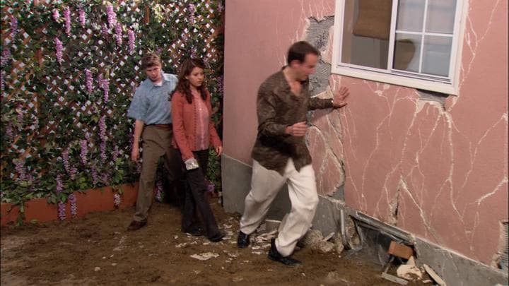 Gob had hidden his father  under a house that had just collapsed.