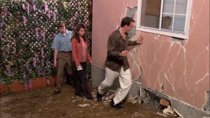 Gob had hidden his father  under a house that had just collapsed.