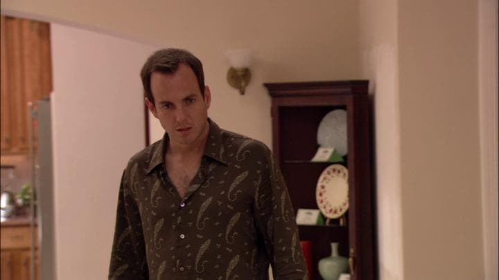 Just then, Gob came home to retrieve  his father from where he'd stashed him.