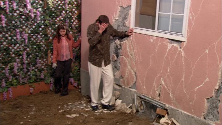 Gob had hidden his father  under a house that had just collapsed.