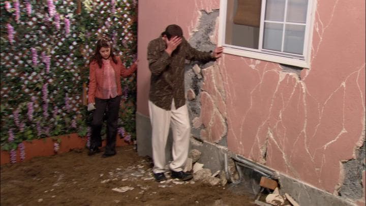 Gob had hidden his father  under a house that had just collapsed.