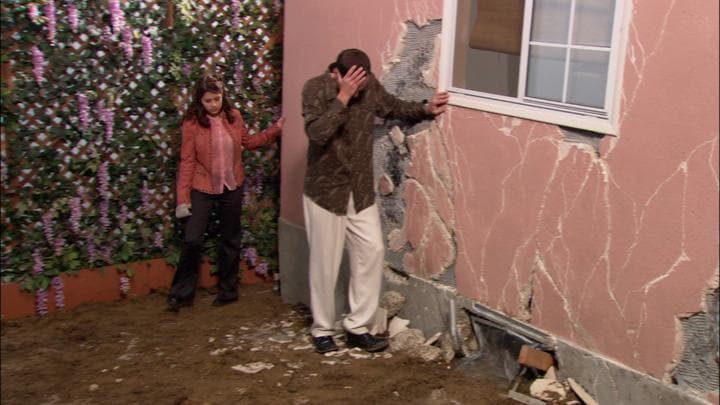 Gob had hidden his father  under a house that had just collapsed.