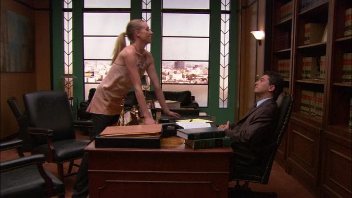 Lindsay tries to work off  her debt with Bob Loblaw.