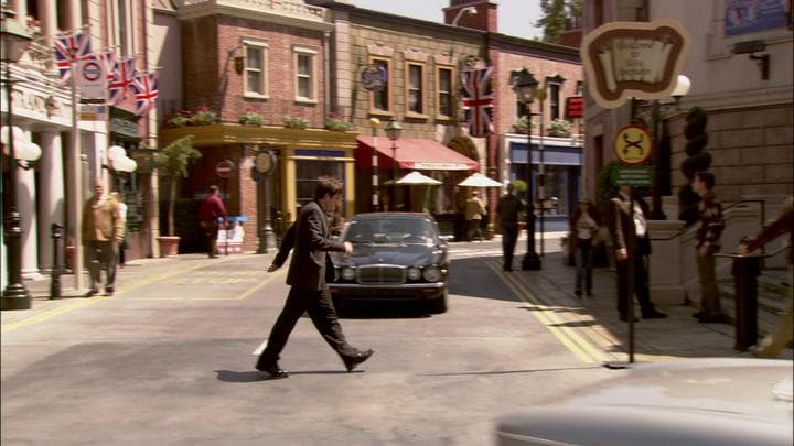 And Michael hurried to the British  section of Orange County for his date.