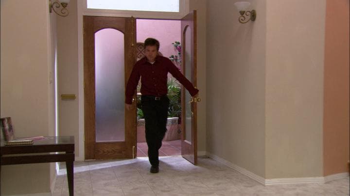 Michael stopped by his house to make sure  there were no signs of his family...