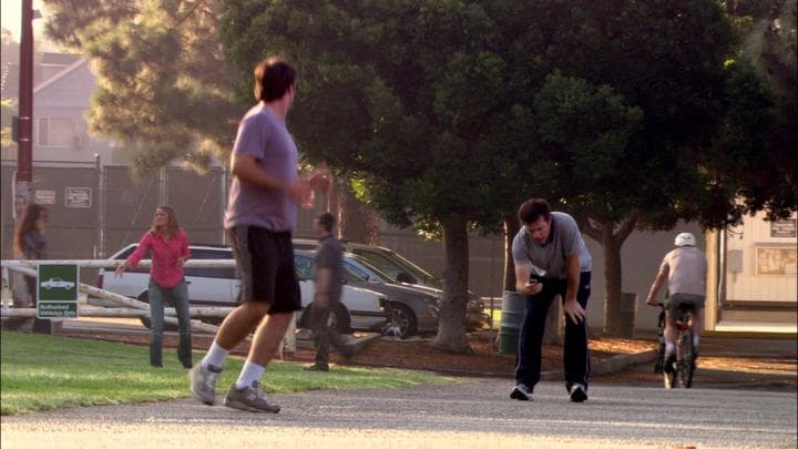 Michael was trying to prove  his manliness with Steve Holt.