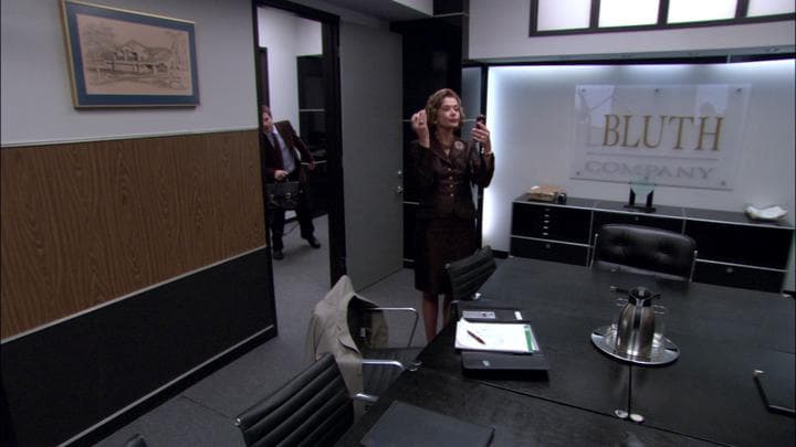 Later that day, Michael went into  the office to find the rest of his family.