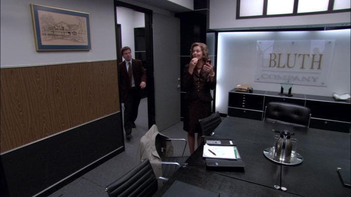 Later that day, Michael went into  the office to find the rest of his family.