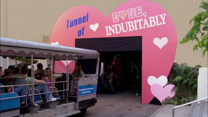 And soon the tour arrived at the  Tunnel of Love, Indubitably.