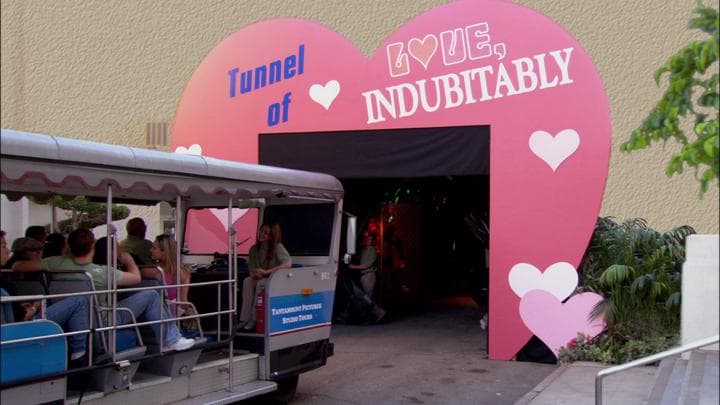 And soon the tour arrived at the  Tunnel of Love, Indubitably.