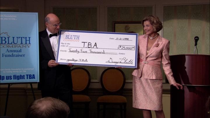 And much to their surprise,  the Bluths ended up raising over $25,000...