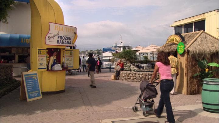 twenty feet from the old  frozen banana stand.