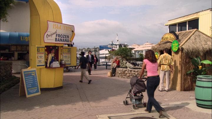 twenty feet from the old  frozen banana stand.