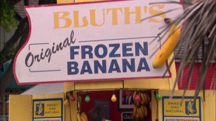 The next day, Michael took  off work to man the banana stand...