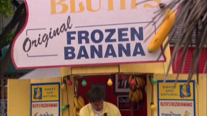 The next day, Michael took  off work to man the banana stand...