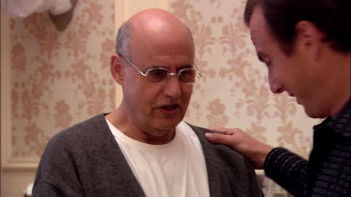 - Don't worry, Pop. Gob Bluth doesn't cave.  - Yeah, you just did for me.