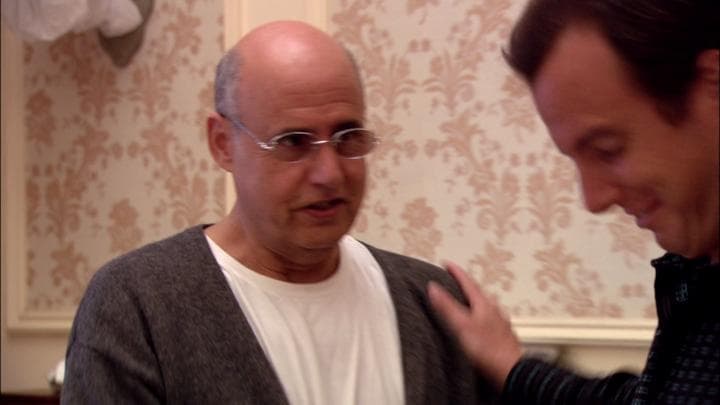 - Don't worry, Pop. Gob Bluth doesn't cave.  - Yeah, you just did for me.