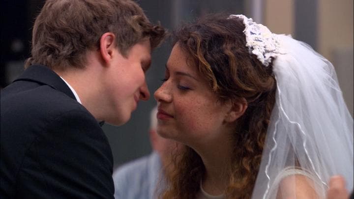 he discovered that the recent mock wedding  he'd acted in with his cousin Maeby...